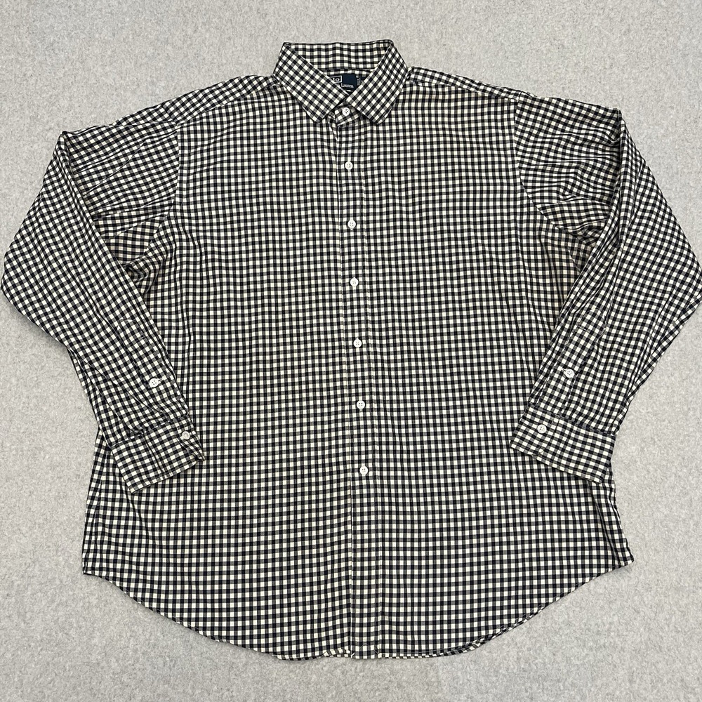 Ralph Lauren Shirt Men's XXL Blue‎ Oversized Gingham Check Preppy Office Luxury